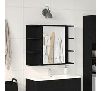 vidaXL Armoire miroir Chêne noir 80 x 20,5 x 64 cm Bois d'ingénierie – Murale