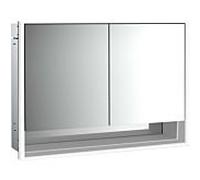 Emco Loft armoire à miroir éclairée à encastrer 979805213 1000x733mm, avec compartiment inférieur, LED, 2 portes, aluminium/ Spiegel