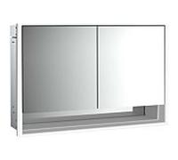 Emco Loft armoire à miroir éclairée à encastrer 979805219 1200x733mm, avec compartiment inférieur, LED, 2 portes, aluminium/ Spiegel