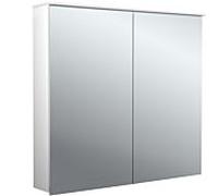 Emco flat 2 armoire à miroir éclairée en saillie design 979706403 800x711mm, LED, avec voile de lumière, 2 portes, aluminium