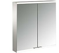 Emco Armoire de toilette Prime 2 Facelift 600 mm 2 portes éclairée aluminium/miroir - 949706223