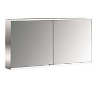 emco prime 2 Armoire de toilette avec éclairage, 1300 mm, 2 portes, avec parois latérales réfléchissantes, modèle apparent, 949706347, Couleur: aluminium/blanc