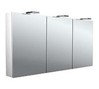 emco puree 2 Style Armoire de toilette avec éclairage LED avec spots à poser, 3 portes, 1400x711x153mm, 979705306