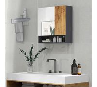 Armoire à miroir kleankin Bois 55x17x55cm Bois naturel