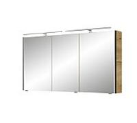 Armoire à miroir Pelipal Série 7045 SDEA02413G167AU 2 LED plus éclairage supérieur, trois portes, chromé , 130 cm