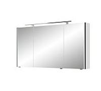 Armoire à miroir Pelipal Série 7045 SEEA02413G126AU LED plus éclairage supérieur, trois portes, chromé , 130 cm