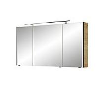 Armoire à miroir Pelipal Série 7045 SEEA02413G167AU LED plus éclairage supérieur, trois portes, chromé , 130 cm