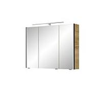 Armoire à miroir Pelipal Série 7045 SEEA02493G167AU LED plus éclairage supérieur, trois portes, chromé , 90 cm