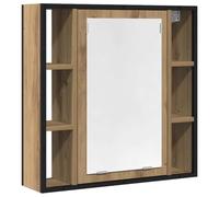 Vidaxl Armoire À Miroir Salle De Bain Chêne Artisanal Bois Ingénierie