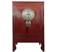 Armoire à opium armoire à tiroirs buffet grande armoire à mariage chinois asiatique oriental style vintage bois rouge