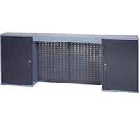 Armoire à outils ( 4000870178 ) H600xL1600xP200mm 4 panneaux arrière perforés, 2 portes