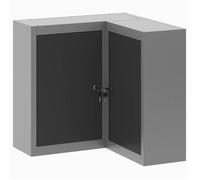 Armoire à outils avec étagères réglables - vidaXL - 55x55x55 cm - Noir et gris - Bois d'ingénierie et acier