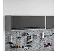Armoire à outils murale avec porte à levage à gaz rouge 50x25x35 cm