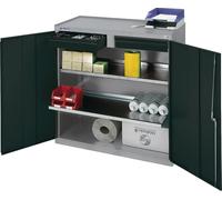 Armoire à outils/de service H1000xL1000xP500mm 2 tiroirs 2BD gris clair/gris anthracite