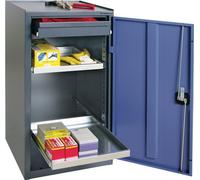 Armoire à outils/de service H1000xL500xP500mm 1 tiroir,2 BD gris/bleu NCS PROMAT