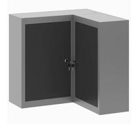 Armoire à outils en acier et bois d'ingénierie 55 x 55 x 55 cm avec étagères réglables, serrure à came sécurisée, rangement atelier garage pour outils bricolage