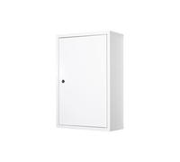 kleankin Armoire à Pharmacie 2 étagères 3 Niveaux verrouillable dim. 40L x 18l x 60H cm 2 clés métal Blanc