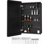Armoire à pharmacie avec miroir et étagères réglables - Armoire à pharmacie 508x126x762mm - Solution de stockage pour la salle de bain