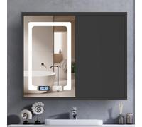 Armoire à Pharmacie avec Miroir HD, Armoire à Pharmacie pour Salle de Bain avec Miroir et lumières LED, Armoire à Miroir de Salle de Bain avec système antibuée, pour Salle de Bain encastrée