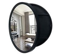 Armoire à pharmacie de salle de bain ronde avec miroir - Meuble de rangement mural en bois massif avec étagères coulissantes - Meuble de salle de bain élégant pour espace organisé