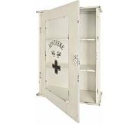 HAKU étagère blanc, métal, verre trempé – L 43 x H 62 x P 17 cm – style industriel