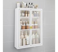 Armoire à pharmacie en métal, support mural avec portes en verre, armoire murale de salle de bain au-dessus des toilettes, armoire suspendue pour salle de bain, cuisine, buanderie, dortoirs (taille :