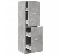 Armoire à pharmacie - Gris béton - 40 x 41 x 144,5 cm - Armoire de salon moderne en matériau dérivé du bois - Solution de rangement pour vêtements et décoration