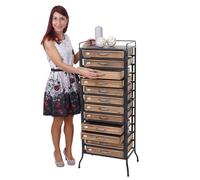 Armoire à pharmacie HWC-A43, Sapin massif Vintage Shabby-Look 129x55x38cm