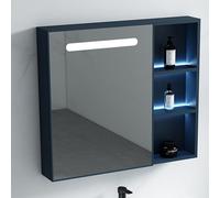 Armoire à pharmacie LED intelligente avec miroir - Rangement mural étanche en aluminium avec capteur du corps humain, armoire à pharmacie élégante pour salle de bain, design moderne et fonctionnel