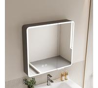 Armoire à pharmacie moderne à LED avec miroir anti-buée et design peu encombrant, fixation murale et solution de rangement pour toilettes pour une nization facile de la salle de bain