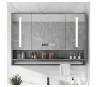 Armoire à pharmacie moderne à LED pour salle de bain, 2 portes, économise de l'espace, solution de rangement élégante et élégante pour la salle de bain pour un usage domestique