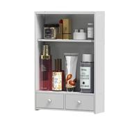 Armoire à pharmacie murale pour salle de bain - Pas de perçage, solution de rangement au-dessus des toilettes, nizer peu encombrant pour les petits espaces, étagère murale élégante et fonctionnelle (F