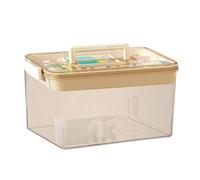 Armoire à pharmacie portable, organisateur de médicaments de grande capacité,Armoire à pilules de grande capacité - Fournitures ménagères multifonctionnelles Stockage de médicaments pour ca, Marron