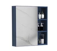 Armoire à pharmacie rectangulaire de salle de bain avec miroir - Organiseur mural en alliage d'aluminium pour chambre à coucher, salon et toilettes - Élégant et fonctionnel