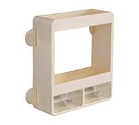 Armoire à Pharmacie Salle de Bain Tiroirs Doubles Meuble Mural Salle de Bain Rangement Arrondi Placard Commode Moderne Matière Plastique pour Cuisine(A,34.9 * 12.3 * 40cm)