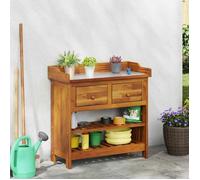 Armoire a pharmacie Vidaxl Armoire de jardin avec tiroir Naturel 78 x 36,5 x 78 cm
