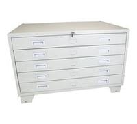 Commode D’architectes Métallique, Verrouillable, à 5 Tiroirs pour Entreposage d’Œuvres d’art, Cartes Routières et autre Documents Volumineux Format A1