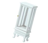 Armoire à porte en verre miniature à échelle 1/12 pour décoration de poupées et accessoires d'exposition de collection Décorations de scène Dollhouses Meubles de salon