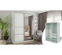 Armoire à portes coulissantes 2D/170 en pin d'Anderson avec miroir et accessoires