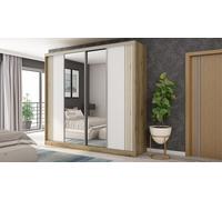 Armoire à portes coulissantes 4D/260 LAMELE - façades à lamelles, 260x240 cm, aspect bois