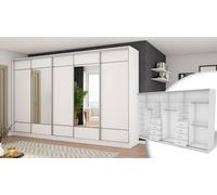 Armoire à portes coulissantes 5D/400 en cachemire beige/chêne casella, 400x244x64 cm