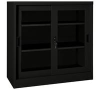 Armoire à portes coulissantes Noir 90x40x90 cm Acier