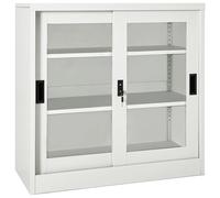 Armoire à Portes Coulissantes avec Jardinière Anthracite Acier Meuble vidaXL