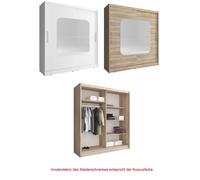Armoire À Portes Coulissantes Chambre Avec Miroir Couleur - Dimensions Au Choix