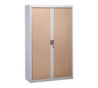 Armoire à rideaux démontables Bruneau 200 x 120 cm gris-hêtre - Armoires métal - Bruneau