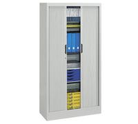 Armoire à rideaux métal Classtout - H.180 x L.90 cm - Corps Gris - Rideaux Gris