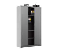 Armoire à rideaux métal Classtout - H.198 x L.120 cm - Corps Aluminium - Rideaux Aluminium