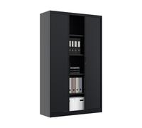 Armoire à rideaux métal Classtout - H.198 x L.120 cm - Corps Anthracite - Rideaux Anthracite