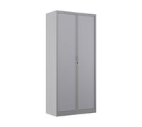 Armoire à rideaux métal Classtout - H.198 x L.90 cm - Corps Gris - Rideaux Gris