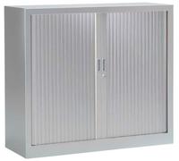 Armoire à rideaux métal monobloc Généric - H.100 x L.120 cm - Corps Aluminium - Rideaux Aluminium